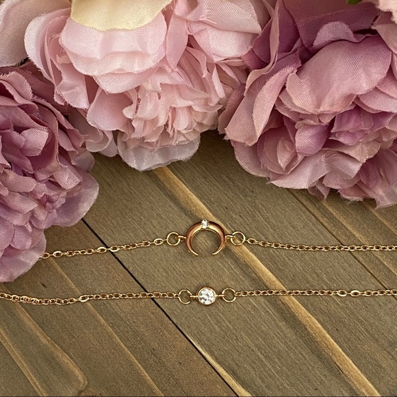 5 Pcs Feather Moon Crystal Gem Bracelet Set - Picture 11 of 15